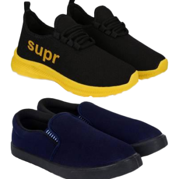 Xurious Men Multicolor Sports & Running Shoes (Pack of 2) (Combo(ZO)-1647-761) Running Shoes For Men (Multicolor)